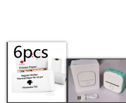 Portable Mini Thermal Label Printer Home Photo Printer Student Wrong Question Printer Bluetooth-Compatible Mini Label Printer Price Tag